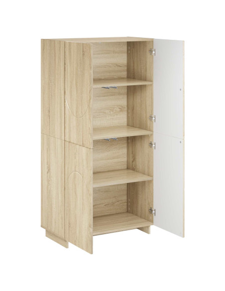Credenza Rovere Sonoma 79x41x151 cm Legno ingegnerizzato