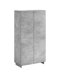 Credenza Grigio Cemento 79 x 41 x 151 cm Legno ingegnerizzato 2