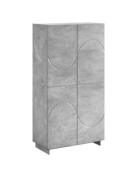 Credenza Grigio Cemento 79 x 41 x 151 cm Legno ingegnerizzato