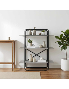 Libreria 3 livelli 100 x 35 x 105 cm PB Sonoma grigio