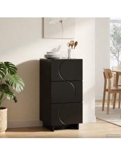 Credenza Nero 33,5 x 34,5 x 75 cm Legno ingegnerizzato