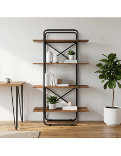 Libreria 4 livelli 80 x 35 x 140 cm PB Legno di quercia