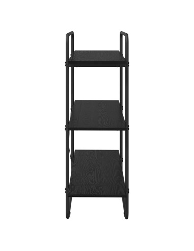 Libreria 3 livelli 100 x 35 x 105 cm PB Rovere Nero