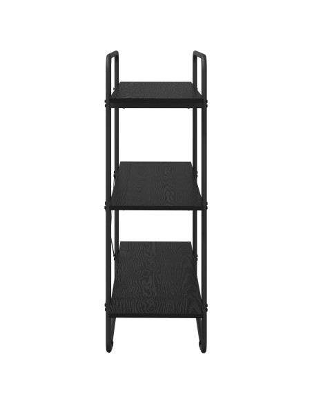 Libreria 3 livelli 100 x 35 x 105 cm PB Rovere Nero