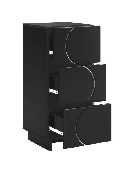 Credenza Nero 33,5 x 34,5 x 75 cm Legno ingegnerizzato