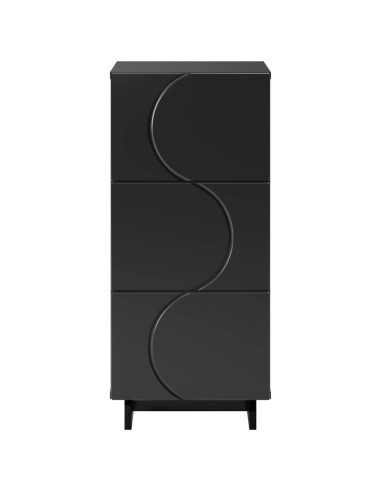 Credenza Nero 33,5 x 34,5 x 75 cm Legno ingegnerizzato