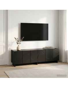 Supporto TV 140 x 34.5 x 40 cm Nero Legno ingegnerizzato