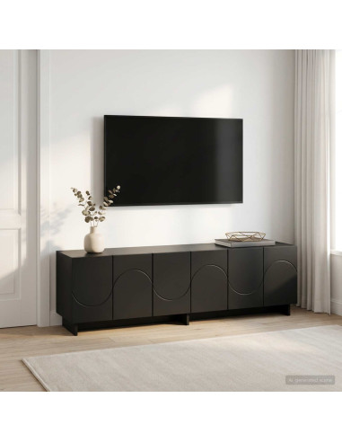 Supporto TV 140 x 34.5 x 40 cm Nero Legno ingegnerizzato