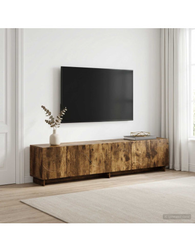 Supporto TV 179.5 x 34.5 x 40 cm Rovere Fumo