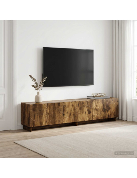 Supporto TV 179.5 x 34.5 x 40 cm Rovere Fumo