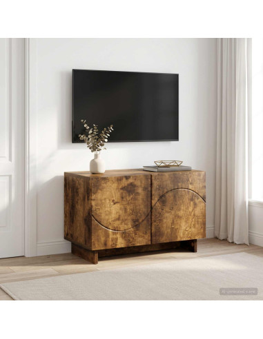 Supporto TV 60 x 34.5 x 40 cm Rovere Fumo Legno ingegnerizzato