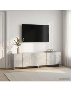 Supporto TV 140 x 34.5 x 40 cm Grigio Cemento