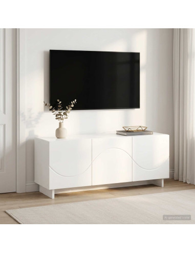 Supporto TV 90 x 34.5 x 40 cm Bianco Lucido
