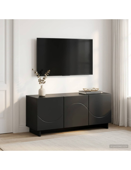 Supporto TV 90 x 34.5 x 40 cm Nero Legno ingegnerizzato