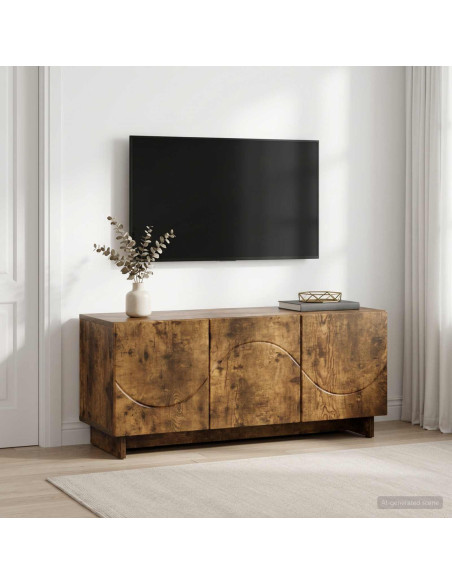 Supporto TV 90 x 34.5 x 40 cm Rovere Fumo Legno ingegnerizzato