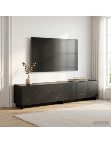 Supporto TV 179.5 x 34.5 x 40 cm Nero Legno ingegnerizzato