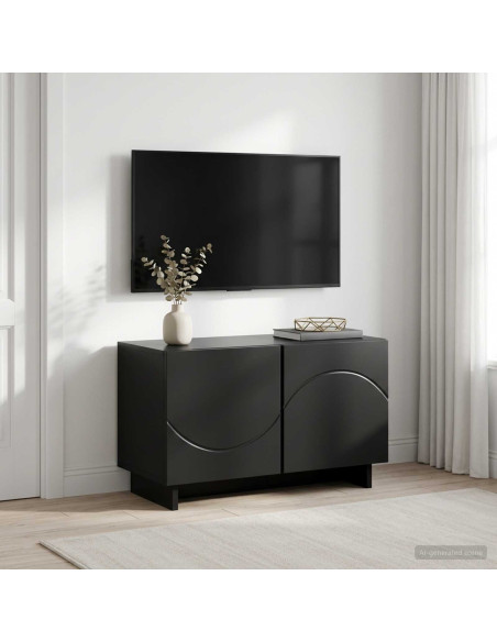 Supporto TV 60 x 34.5 x 40 cm Nero Legno ingegnerizzato
