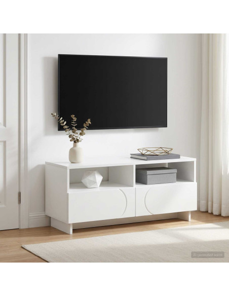 Supporto TV 90 x 34.5 x 40 cm Bianco Legno ingegnerizzato