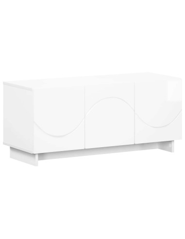 Supporto TV 90 x 34.5 x 40 cm Bianco Lucido