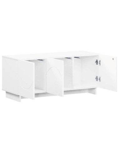 Supporto TV 90 x 34.5 x 40 cm Bianco Lucido