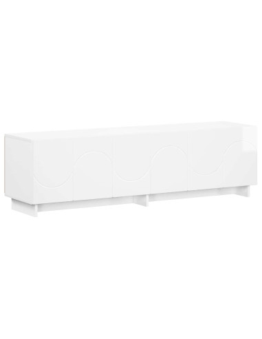 Supporto TV 140 x 34.5 x 40 cm Bianco Lucido