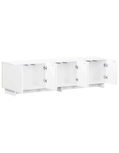 Supporto TV 140 x 34.5 x 40 cm Bianco Lucido