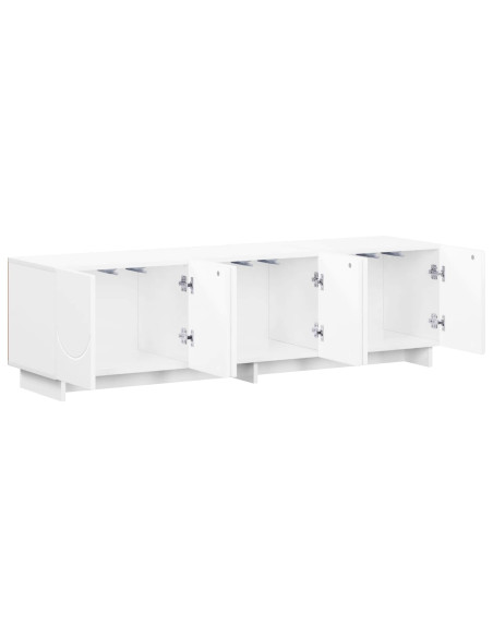 Supporto TV 140 x 34.5 x 40 cm Bianco Lucido