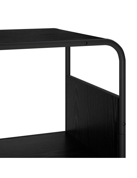 Credenza Rovere Nero 80 x 37.5 x 144 cm Legno ingegnerizzato