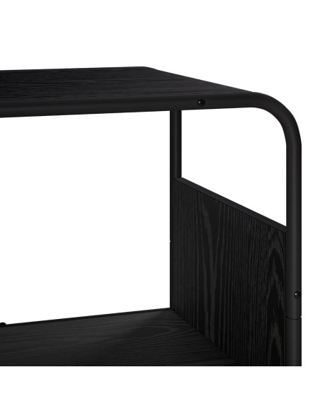 Credenza Rovere Nero 60 x 37.5 x 144 cm Legno ingegnerizzato
