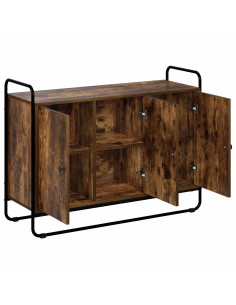 Credenza Rovere Fumo 102 x 35 x 75 cm Legno ingegnerizzato 2