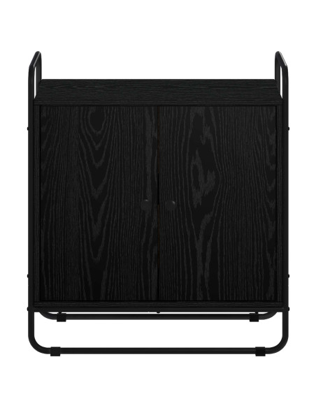 Credenza Rovere Nero 68 x 35 x 75 cm Legno ingegnerizzato