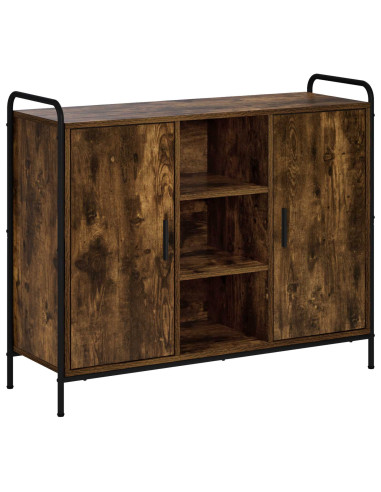 Credenza Rovere Fumo 97 x 33 x 81 cm Legno ingegnerizzato