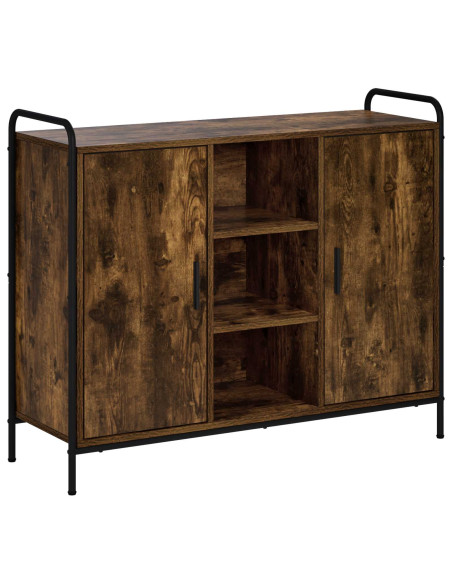 Credenza Rovere Fumo 97 x 33 x 81 cm Legno ingegnerizzato