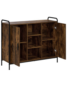 Credenza Rovere Fumo 97 x 33 x 81 cm Legno ingegnerizzato 2