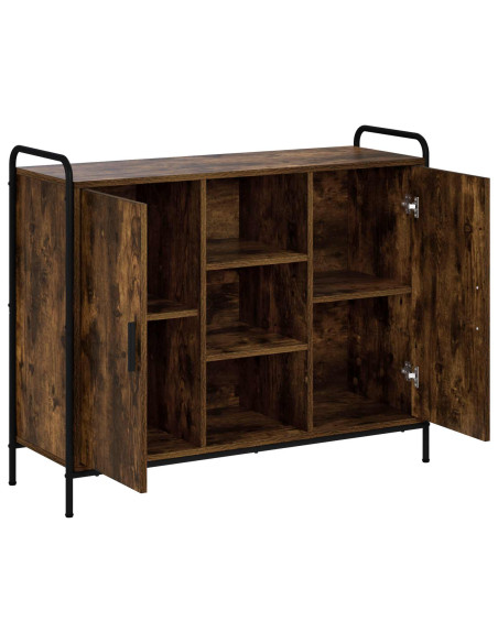 Credenza Rovere Fumo 97 x 33 x 81 cm Legno ingegnerizzato