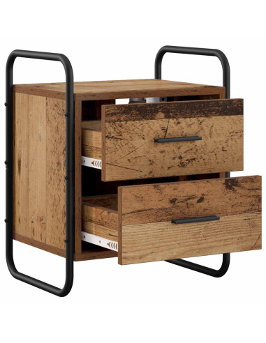 Mobiletto da Letto Appeso Legno antico 40 x 30 x 50 cm