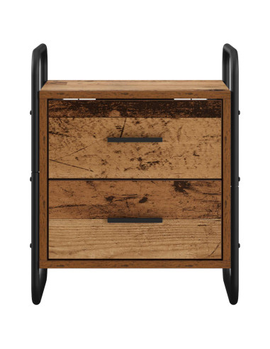 Mobiletto da Letto Appeso Legno antico 40 x 30 x 50 cm