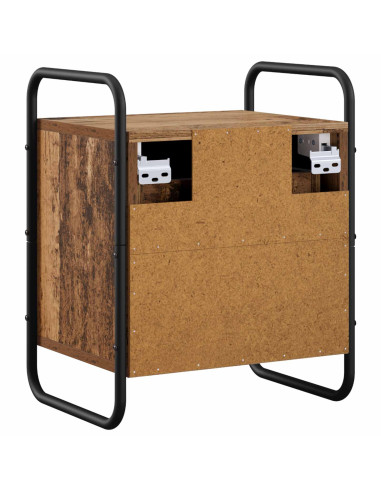 Mobiletto da Letto Appeso Legno antico 40 x 30 x 50 cm