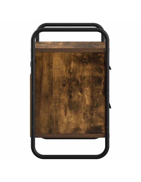 Mobiletto da Letto Appeso Rovere Fumo 40 x 30 x 50 cm