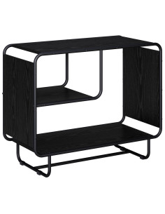 Credenza Rovere Nero 80 x 37,5 x 64,5 cm Legno ingegnerizzato