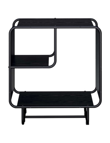 Credenza Rovere Nero 60 x 37.5 x 64.5 cm Legno ingegnerizzato