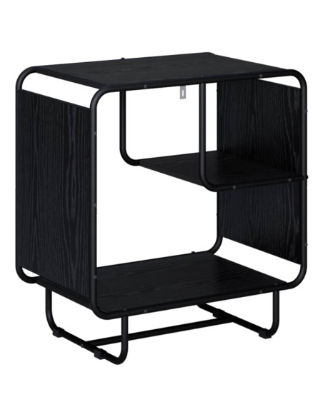 Credenza Rovere Nero 60 x 37.5 x 64.5 cm Legno ingegnerizzato