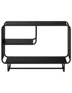 Credenza Rovere Nero 93.5 x 37.5 x 64.5 cm Legno ingegnerizzato 2
