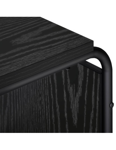 Credenza Rovere Nero 93.5 x 37.5 x 64.5 cm Legno ingegnerizzato
