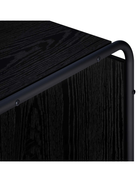Credenza Rovere Nero 80 x 37,5 x 64,5 cm Legno ingegnerizzato