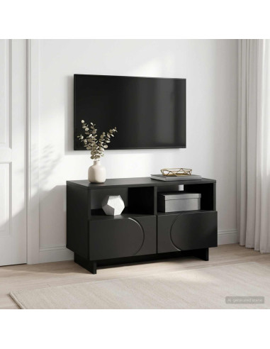Supporto TV 60 x 34.5 x 40 cm Nero Legno ingegnerizzato