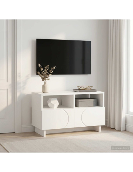 Supporto TV 60 x 34.5 x 40 cm Bianco Legno ingegnerizzato