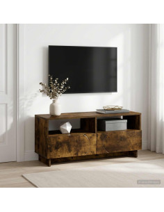 Supporto TV 90 x 34,5 x 40 cm Rovere Fumo Legno ingegnerizzato