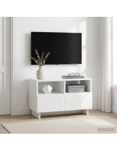 Supporto TV 60 x 34.5 x 40 cm Bianco Lucido