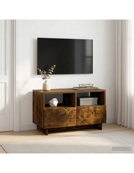 Supporto TV 60 x 34.5 x 40 cm Rovere Fumo Legno ingegnerizzato